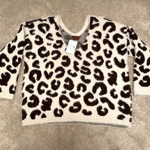 Oversized Animal Print Sweater